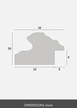 Ram Swirl Guld 40x50 cm
