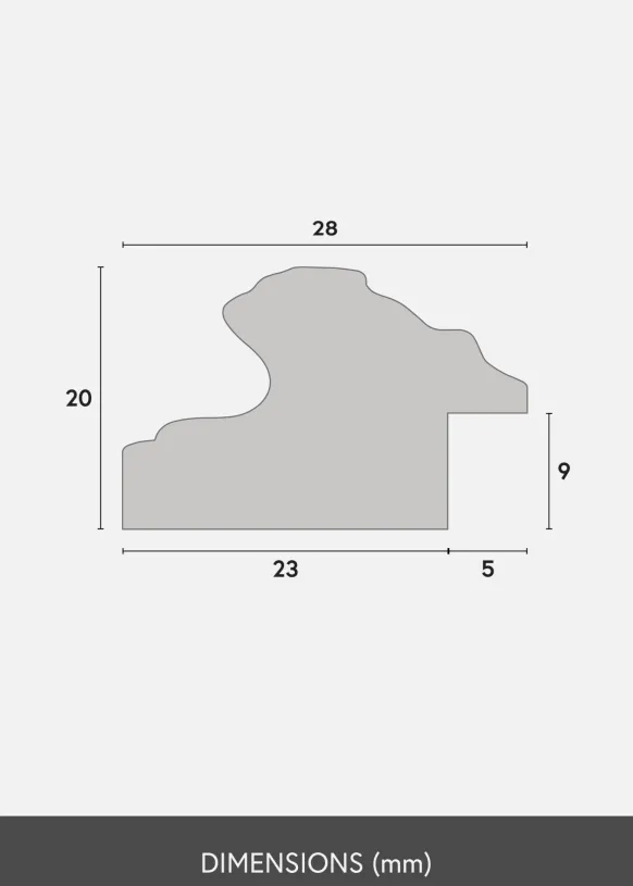 Ram Swirl Guld 40x50 cm