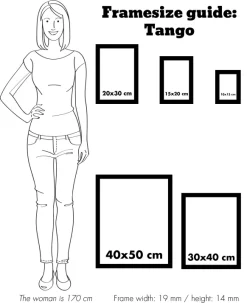 Ram Tango Glas Svart 13x18 cm
