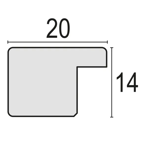 Ram Theresa Glas Brun 15x20 cm