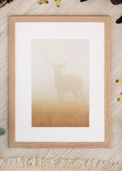 Ram Tidlös Massiv Ek 30x30 cm - Dubbel Passepartout Vit 20x20 cm