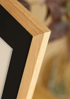 Ram Trendline Ek 60x90 cm - Passepartout Svart 50x75 cm