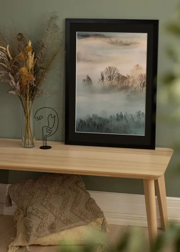 Ram Trendline Svart 65x80 cm - Passepartout Svart 22x28 inches
