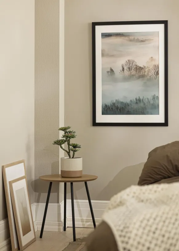 Ram Trendline Svart 50x70 cm - Passepartout Vit 16x24 inches