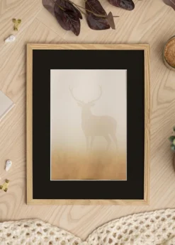 Ram Trendy Ek 13x18 cm - Passepartout Svart 7x10 cm