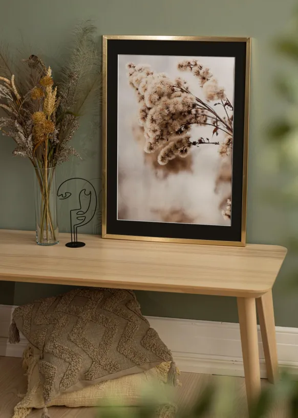 Ram Trendy Guld 50x60 cm - Passepartout Svart 14x18 inches