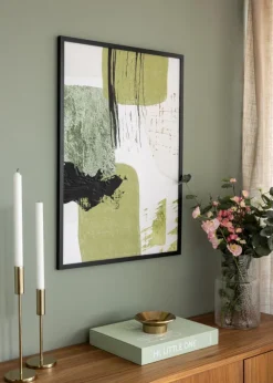 Ram Trendy Svart 50x70 cm - Dubbel Passepartout Vit 42x59,4 cm (A2)