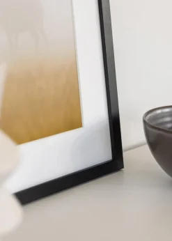 Ram Trendy Svart 40x50 cm - Passepartout Vit 27,5x37 cm
