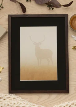 Ram Trendy Valnöt 40x50 cm - Passepartout Svart 27x35 cm