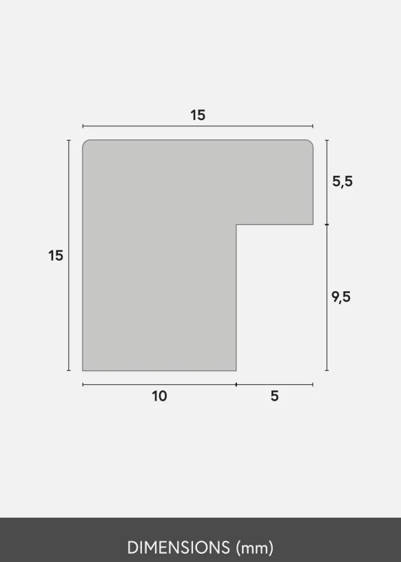 Ram Trendy Valnöt 20x25 cm - Passepartout Vit 5x7 inches