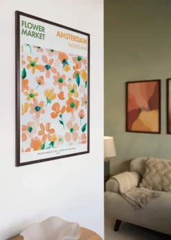 Ram Trendy Valnöt 30x30 cm - Passepartout Vit 20x20 cm