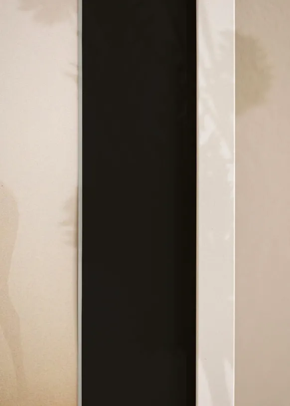 Ram Trendy Vit 13x18 cm - Passepartout Svart 9x12 cm