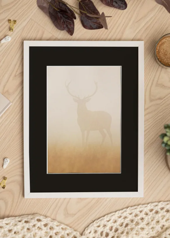 Ram Trendy Vit 40x40 cm - Passepartout Svart 30x30 cm