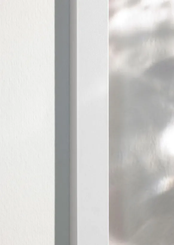 Ram Trendy Vit 70x90 cm - Passepartout Vit 60,96x81,28 cm