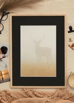 Ram Tunn Ek 28x35 cm - Passepartout Svart 20x25 cm