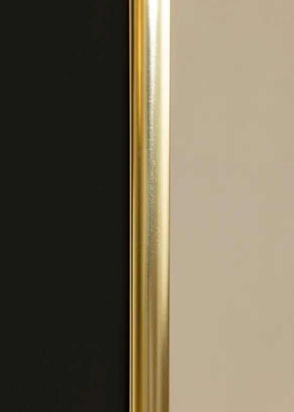 Ram Visby Blank Guld 70x100 cm - Passepartout Svart 62x85 cm