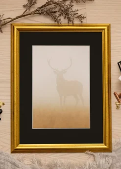 Ram Västkusten Guld 24x30 cm - Passepartout Svart 18x24 cm