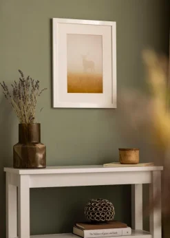 Ram White Wood Glossy - Valfri Storlek (Akrylglas)