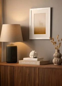 Ram White Wood Glossy - Valfri Storlek (Akrylglas)