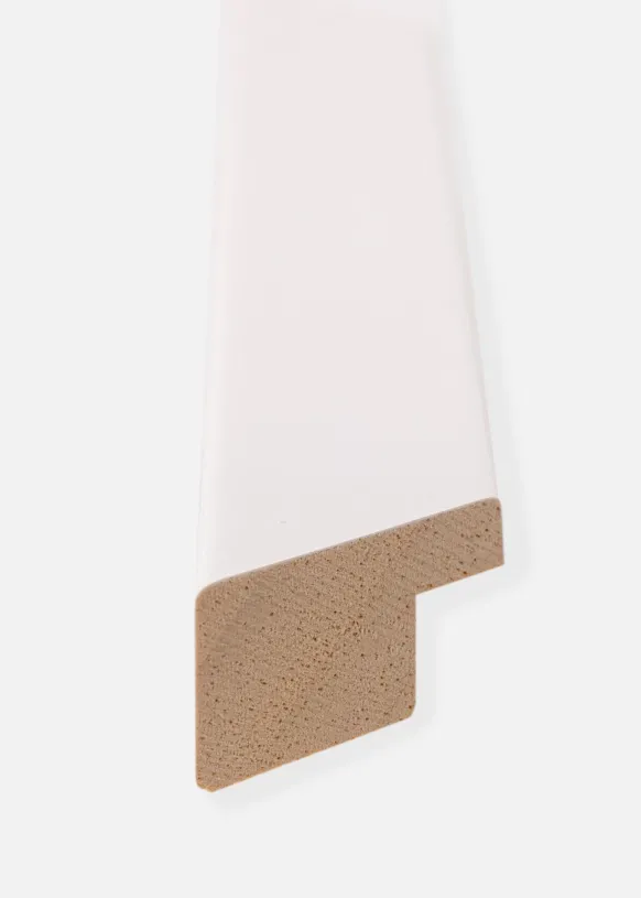 Ram White Wood Glossy - Valfri Storlek (Akrylglas)