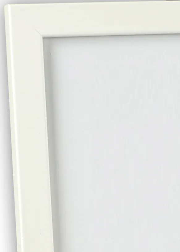 Ram White Wood Glossy 40x50 cm - Passepartout Vit 30x40 cm
