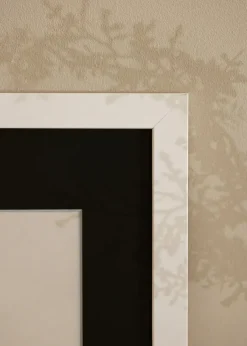 Ram White Wood 70x90 cm - Passepartout Svart 24x30 inches
