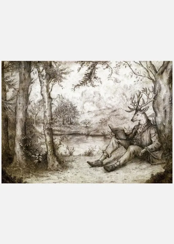 Reading Under A Tree Canvastavla (30x40 cm)