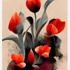 Red Tulips Canvastavla (30x40 cm)
