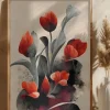 Red Tulips Poster (21x29.7 cm (A4))