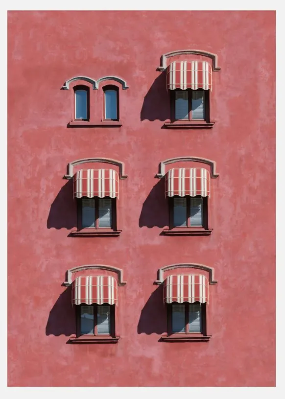 Red Wall Canvastavla (30x40 cm)