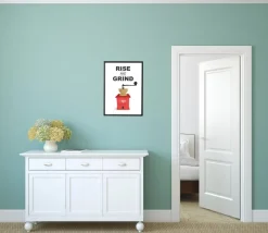 Rise and Grind, Coffee Poster (21x29.7 cm (A4))