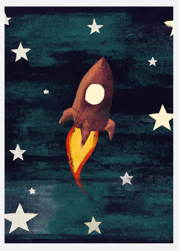 Rocket Love Canvastavla (30x40 cm)