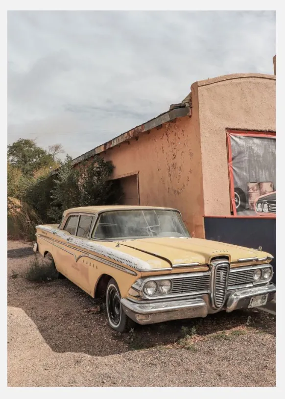 Route 66 Oldtimer Canvastavla (30x40 cm)