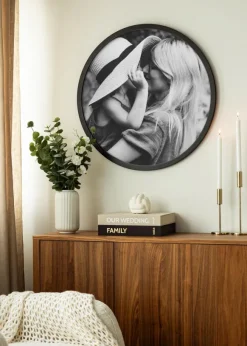 Rund Ram Svart 40 cm Ø
