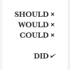 Should Would Could Did Canvastavla (30x40 cm)