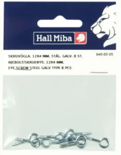 Skruvögla 12 x 4 mm stål galvaniserad 8-p