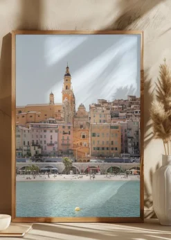 Skyline of Menton Poster (21x29.7 cm (A4))