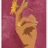 Smoking Flower Canvastavla (30x40 cm)
