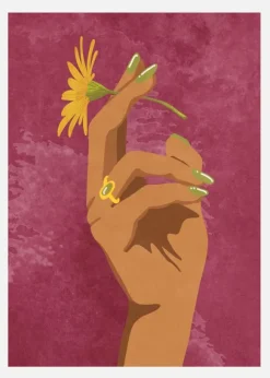 Smoking Flower Canvastavla (30x40 cm)