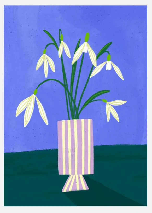 Snowdrops Canvastavla (30x40 cm)