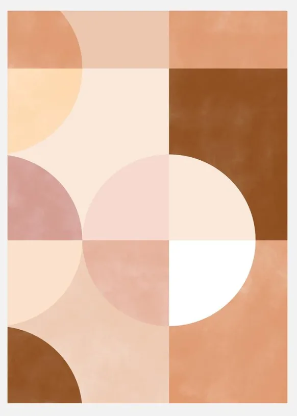 Soft Pink Circles Canvastavla (30x40 cm)