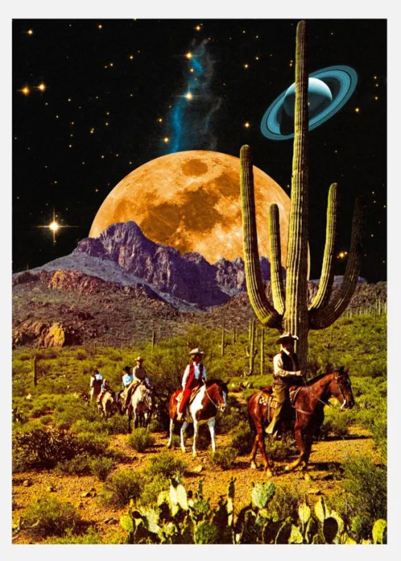 Space Cowboys Canvastavla (30x40 cm)
