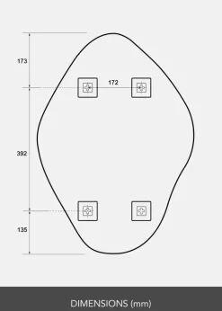 Spegel Biface 50x70 cm
