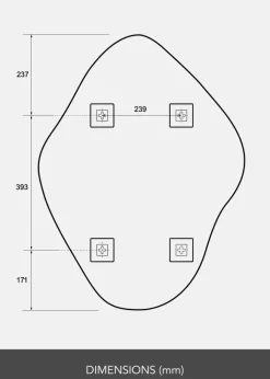 Spegel Biface 60x80 cm