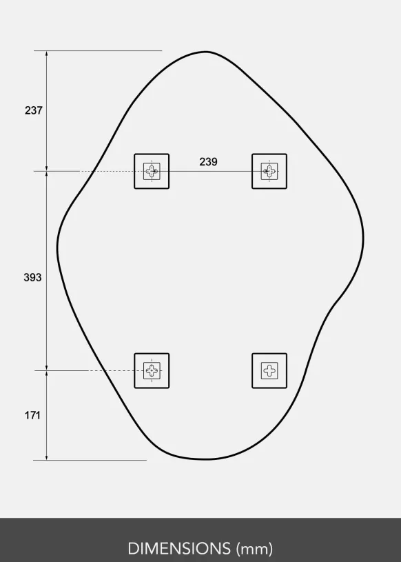 Spegel Biface 60x80 cm