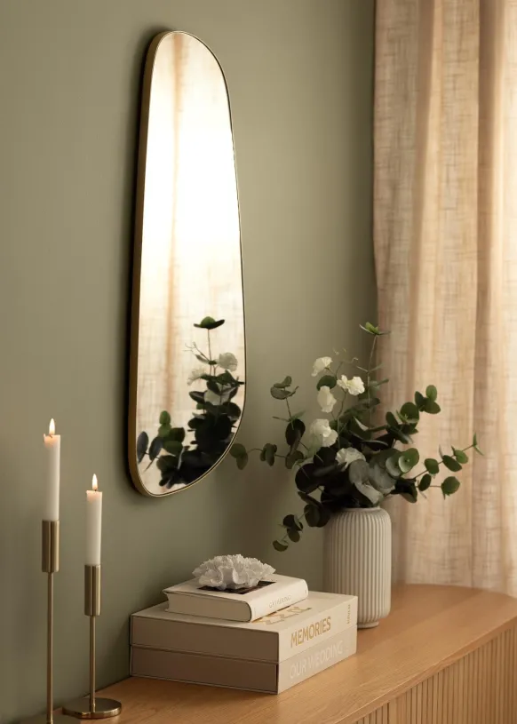 Spegel Cloudley Guld 40x75 cm
