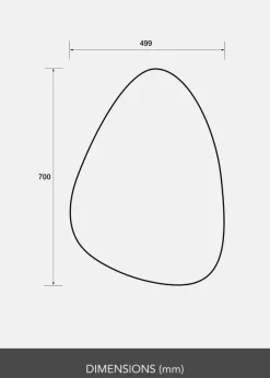 Spegel Egg 50x70 cm