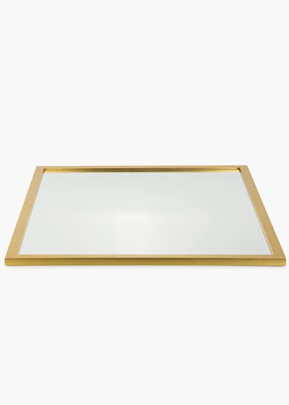 Spegel Gold Wood 53x73 cm