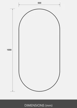 Spegel Lozenge 50x100 cm