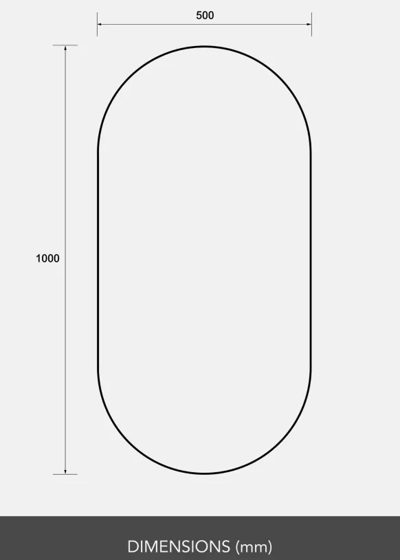 Spegel Lozenge 50x100 cm